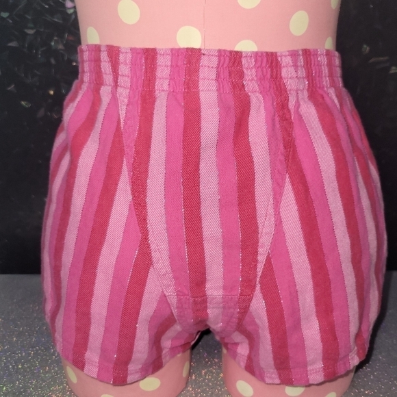 Y2k VS Pink Striped Shorty Boxers sz:M - Picture 4 of 8